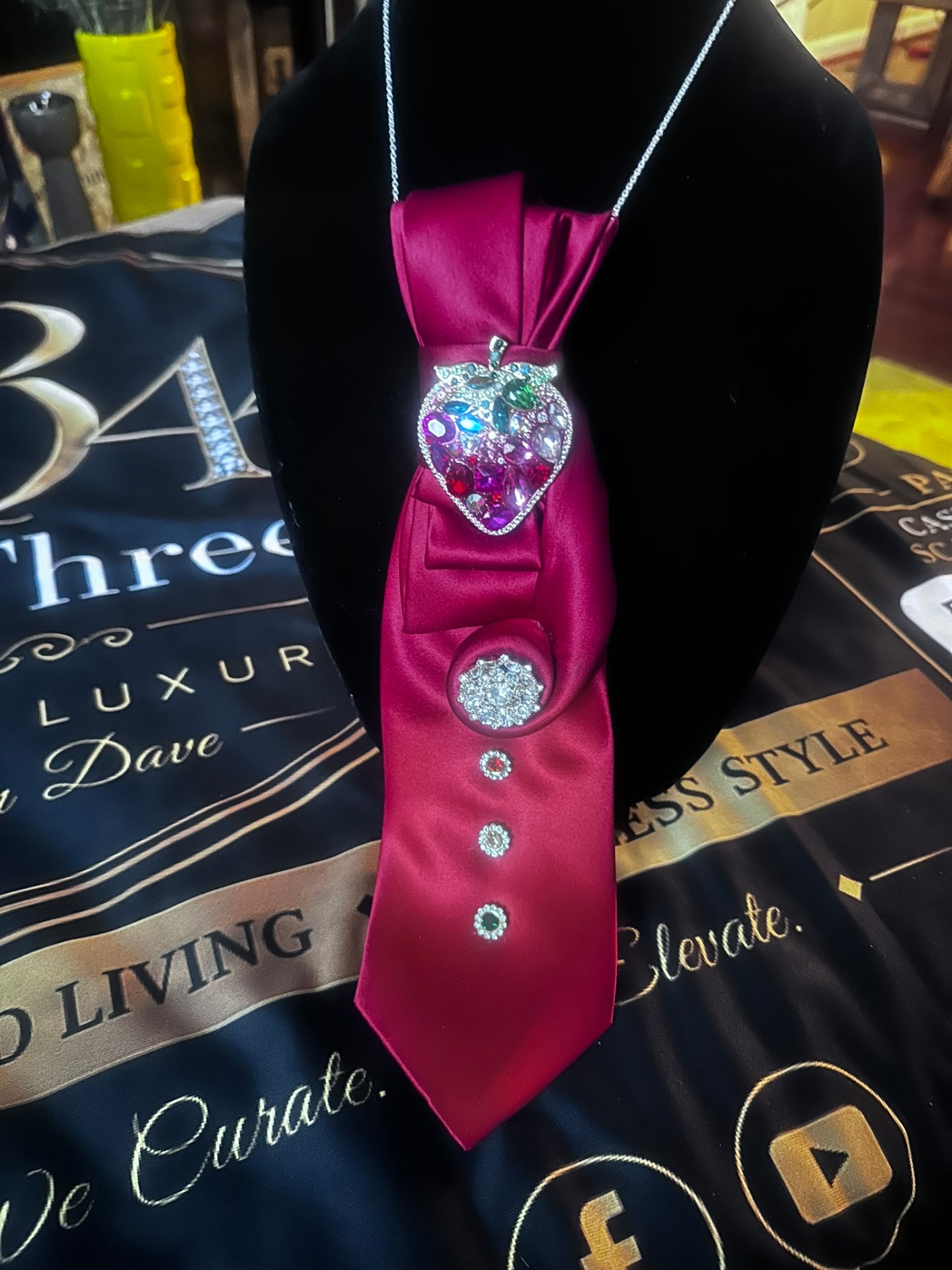 Thirty Three 44 jeweled necktie